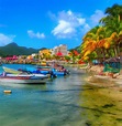 St. Maarten beach view with boats - Travel Off Path