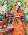 Henri Manguin Canvas Print Orange Dress | Lavel