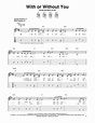With Or Without You Sheet Music | U2 | Easy Guitar Tab