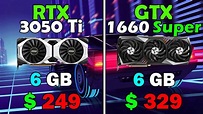 RTX 3050 Ti Vs GTX 1660 Super || 12 Game benchmark in 4K - YouTube