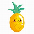 cute pineapple sticker kawaii character icon 2490460 Vector Art at Vecteezy