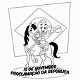 Desenhos de Proclamação da República 3 para Colorir e Imprimir ...