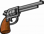 Premium Vector | Cartoon cowboy revolver pistol vector hand drawn ...