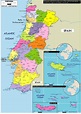 Portugal provinces map - Provinces of Portugal map (Southern Europe ...