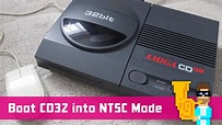 Use NTSC mode with a Commodore Amiga CD32 - YouTube