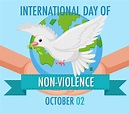 International day of non-violence poster 1522145 Vector Art at Vecteezy