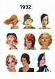 1930`s hats. Sombreros de los años 30`. (con imágenes) | Pelo de mujer ...