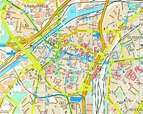 Duisburg city center map