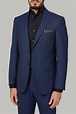 Blau gemusterter anzug aus super 130 wolle für Herren | Boggi Milano