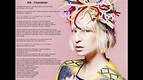 Chandelier - SIA (FULL SONG LyRICS) - YouTube