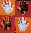 Andy Warhol Hands - paint on our fingers