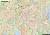 Large detailed map of Strasbourg