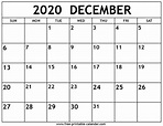 Print A Calendar December 2020 | Calendar Printables Free Templates