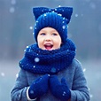 Cute Kid, Boy in Winter Clothes Playing Under the Snow Stock Image ...