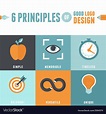 6 principles good logo design Royalty Free Vector Image