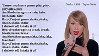 Shake It Off - Taylor Swift (lyrics) - YouTube