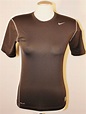 Nike Pro Combat Womens Sz Medium Black Fitted Dri Fit Short Sleeve ...