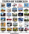 Types of Vehicles: List 30+ Vehicle Names with Examples and ESL Images ...