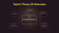 Taylor's Theory Of Motivation by alexi zammett on Prezi