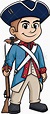 Revolutionary War American Soldier Cartoon Clipart Vector - FriendlyStock