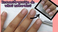 Como RECONSTRUIR UÑAS naturales con BASE RUBBER / How to apply Rubber ...