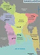 Large detailed administrative divisions map of Bangladesh | Bangladesh ...