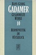 Hermeneutik im Rückblick von Hans-Georg Gadamer - Buch - buecher.de