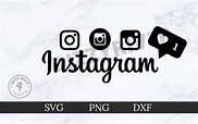 Instagram Logo Bundle SVG DXF PNG Cricut Cut File - Etsy