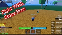 Easy way to defeat STONE BOSS - Blox Fruit | How to Grind Stone Boss in ...