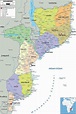 Moçambique praias mapa - Mapa de Moçambique praias (Leste da África ...