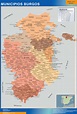 Mapa Burgos por municipios grande | Mapas murales de España y el Mundo