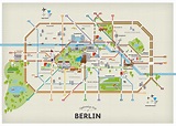 Mapa de atracciones turísticas de Berlín | Berlín turismo, Berlin viaje ...