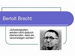 PPT - Bertolt Brecht PowerPoint Presentation, free download - ID:4754121