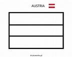 Libro para colorear de la bandera de Austria para imprimir y en línea