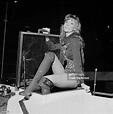 English actress and model Vicki Hodge at the London Boat Show, three ...