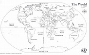Continents And Oceans Printable Map Chose From A World Map With Labels, A World Map With ...
