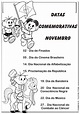 Datas Comemorativas Do Mes De Novembro Para EducaçãO Infantil JH55 - Ivango