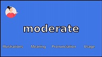 MODERATE - Meaning and Pronunciation - YouTube