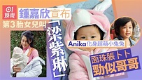 鍾嘉欣宣布第3胎女兒叫「梁紫琳」 Anika化身超萌小兔兔勁似哥哥