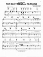 (I Love You) For Sentimental Reasons sheet music for voice, piano or guitar