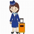 Premium Vector | Flight attendant