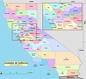 Mapa de los condados de California