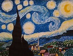 Ilustración | "La noche estrellada" de Van Gogh | Noche estrellada ...