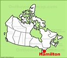 Hamilton location on the Canada Map - Ontheworldmap.com