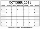 October 2021 calendar | Free blank printable with holidays