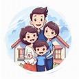 Premium Vector | Illustration_material_family_and_house_vector