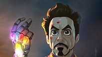 Iron Man Gauntlet Cartoon Art Wallpaper,HD Superheroes Wallpapers,4k ...