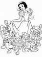 Descargar gratis dibujos para colorear – Blancanieves.