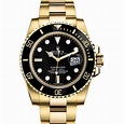 Rolex Submariner 116618LN Gold Watch (Black) | World's Best