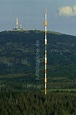 Torfhaus aus der Vogelperspektive: Stahlmast- Funkturm Sender Harz-West ...